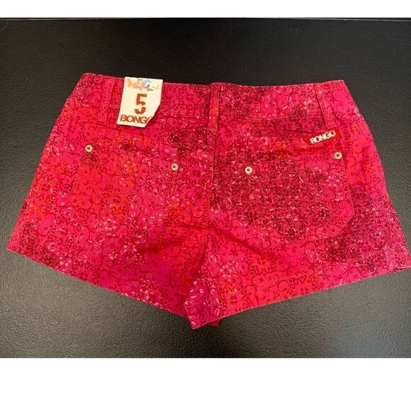 $5 ADD ON ITEM/NWT Bongo fuschia print shorts size 5 - Picture 5 of 11